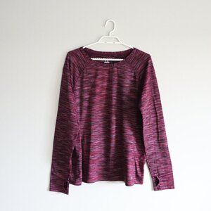 Champion Women's Sz XL Purple Performance Stretch Activewear Base Layer Top